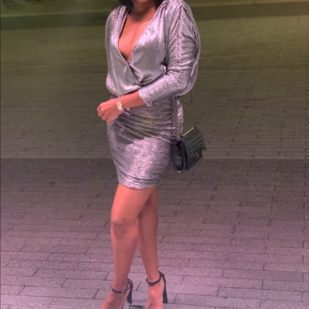 Size small silver dress
